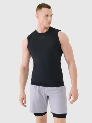 4F Tank top treningowy szybkoschnący męski - czarny XXL