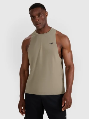 4F Tank top treningowy szybkoschnący męski - oliwkowy/khaki M
