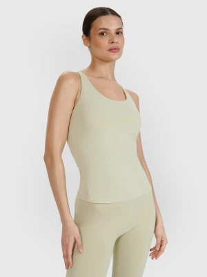 4F Top do jogi i pilatesu slim szybkoschnący damski - zielony XS