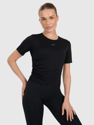 4F Top do jogi i pilatesu szybkoschnący damski - czarny XS