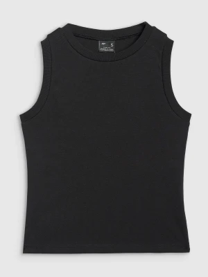 4F Top slim gładki damski - czarny XL