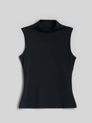4F Top slim gładki damski - czarny XS