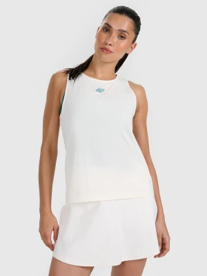 4F Top tenisowy regular szybkoschnący damski - beżowy XL