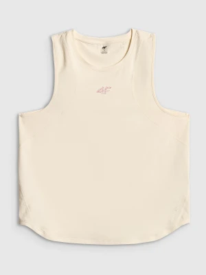 4F Top treningowy regular szybkoschnący damski - biały L
