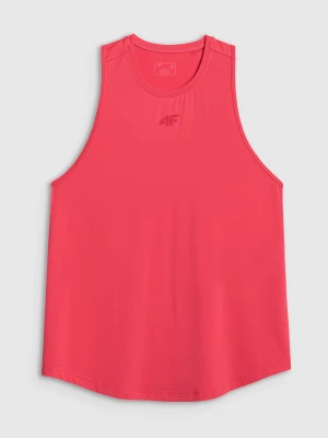 4F Top treningowy regular szybkoschnący damski - koralowy L