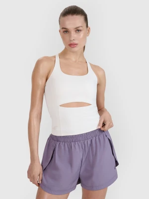 4F Top treningowy slim szybkoschnący damski 4F x Anna Lewandowska - biały XL