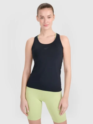 4F Top treningowy slim szybkoschnący damski - czarny L