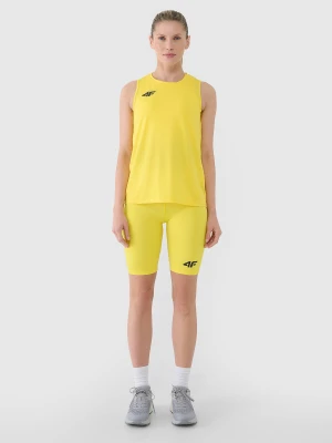 4F Top treningowy szybkoschnący damski - żółty XL