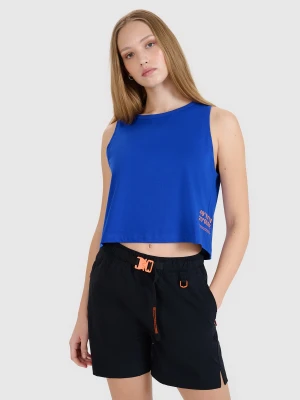 4F Top z nadrukiem damski - niebieski M