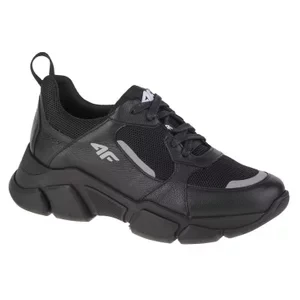 4F Wmn's Casual H4L-OBDL254-21S, Damskie, Czarne, buty sneakers, przewiewna siateczka, rozmiar: 38