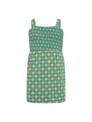 4funkyflavours Sukienka "Especially For You" w kolorze zielono-żółto-białym rozmiar: 98/104