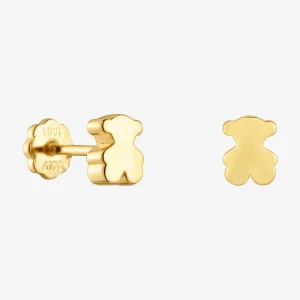 6-Milimetrowe Złote Kolczyki Z Misiem Sweet Dolls - Tous Rozmiar