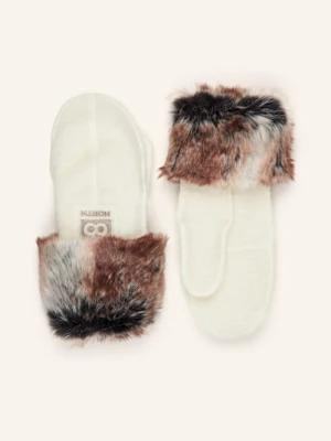 66°North Rękawiczki Sportowe Kaldi Arctic Mittens Ze Sztucznym Futrem beige
