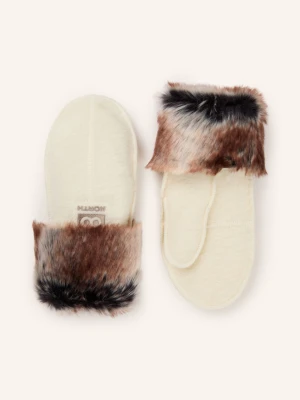 66°North Rękawiczki Sportowe Kaldi Arctic Mittens Ze Sztucznym Futrem beige
