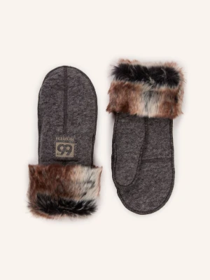 66°North Rękawiczki Sportowe Kaldi Arctic Mittens Ze Sztucznym Futrem grau szary