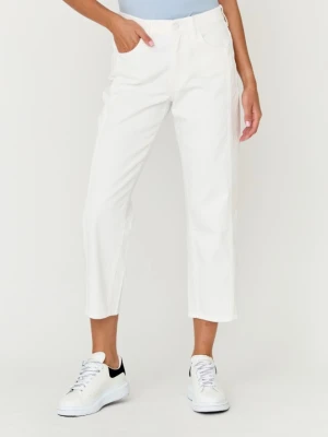 7 FOR ALL MANKIND Białe jeansy damskie THE MODERN STRAIGHT Milk, Rozmiar 25