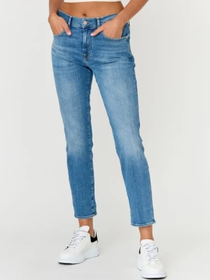 7 FOR ALL MANKIND Błękitne jeansy damskie RELAXED SKINNY