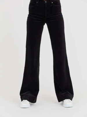 7 FOR ALL MANKIND Czarne damskie spodnie Modern Dojo Velvet, Rozmiar 29