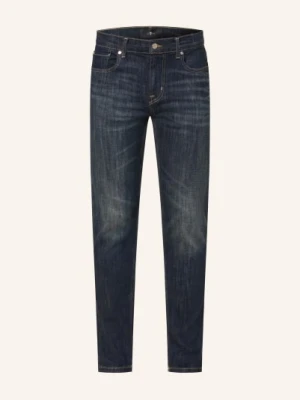 7 For All Mankind Dżinsy Slimmy Tapered Skinny Fit blau