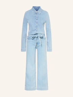7 For All Mankind Jeansowy Kombinezon Tailored Jumpsuit Ankle blau