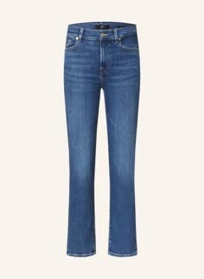 7 For All Mankind Jeansy 7/8 The Straight Crop blau