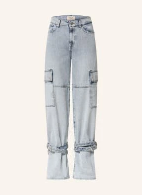 7 For All Mankind Jeansy Bojówki The Belted Cargo Arctic blau