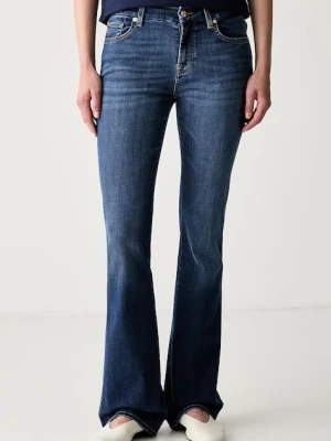 7 FOR ALL MANKIND jeansy bootcut damskie granatowy