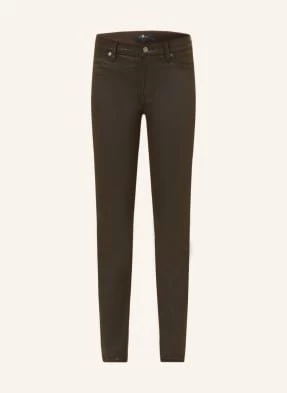 7 For All Mankind Jeansy Coated Skinny Slim Illusion braun
