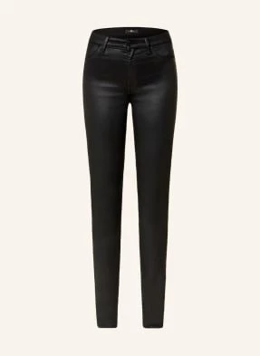 7 For All Mankind Jeansy Coated Slim Illusion schwarz