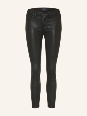 7 For All Mankind Jeansy Coated The Ankle Skinny schwarz 21H COATED BLACK