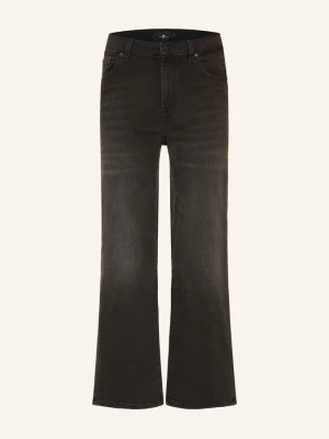 7 For All Mankind Jeansy Cropped Alexa O Prostym Kroju schwarz 3S3 DARKPINE