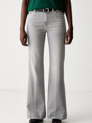 7 FOR ALL MANKIND jeansy flare damskie szary