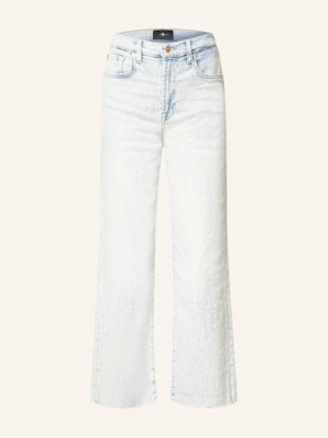 7 For All Mankind Jeansy Straight Cropped Alexa blau
