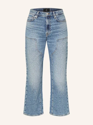 7 For All Mankind Jeansy Straight Cropped Alexa blau
