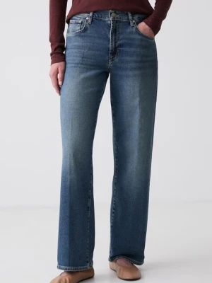7 FOR ALL MANKIND jeansy straight damskie niebieski