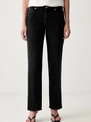 7 FOR ALL MANKIND jeansy straight damskie czarny
