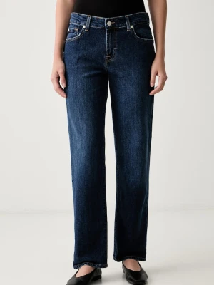 7 FOR ALL MANKIND jeansy straight damskie granatowy