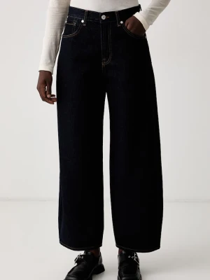 7 FOR ALL MANKIND jeansy straight damskie granatowy
