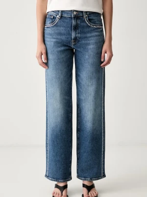 7 FOR ALL MANKIND jeansy straight damskie niebieski