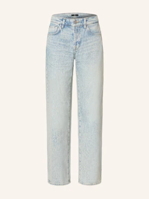 7 For All Mankind Jeansy Straight Tess Trouser Sahara With Worn Hem blau