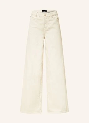 7 For All Mankind Jeansy Wide Leg Marie weiss