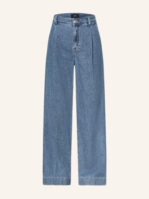 7 For All Mankind Jeansy Wide Leg Pleated Trouser blau