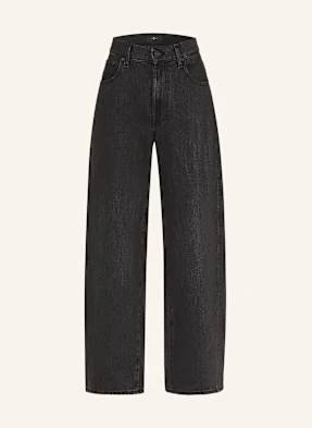 7 For All Mankind Jeansy Wide Leg Twisted Bonnie schwarz