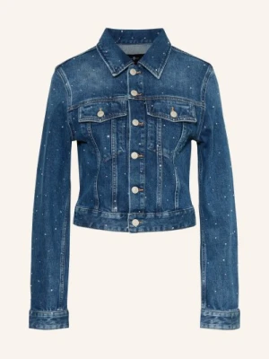 7 For All Mankind Kurtka Dżinsowa Z Kamieniami Ozdobnymi blau