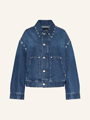 7 For All Mankind Kurtka Jeansowa Le Blue Z Ćwiekami blau