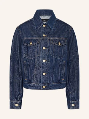 7 For All Mankind Kurtka Jeansowa Twisted blau