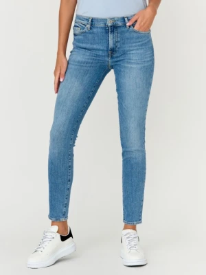 7 FOR ALL MANKIND Niebieskie damskie jeansy SLIM ILLUSION WITHIN, Rozmiar 28