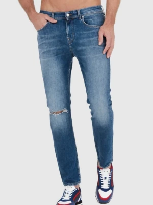 7 FOR ALL MANKIND Niebieskie męskie jeansy SLIMMY TAPERED, Rozmiar 33
