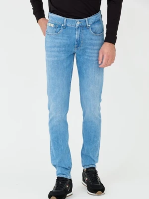 7 FOR ALL MANKIND Niebieskie męskie jeansy Slimmy Tapered, Rozmiar 34