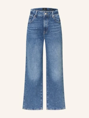 7 For All Mankind Proste Dżinsy Stovepipe Z Kamieniami Ozdobnymi blau
